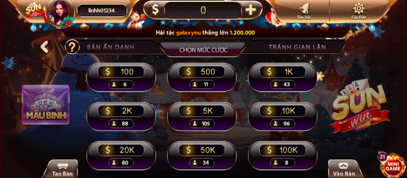 Làm sao để chơi game bài Mậu binh Sunwin club thắng lớn?